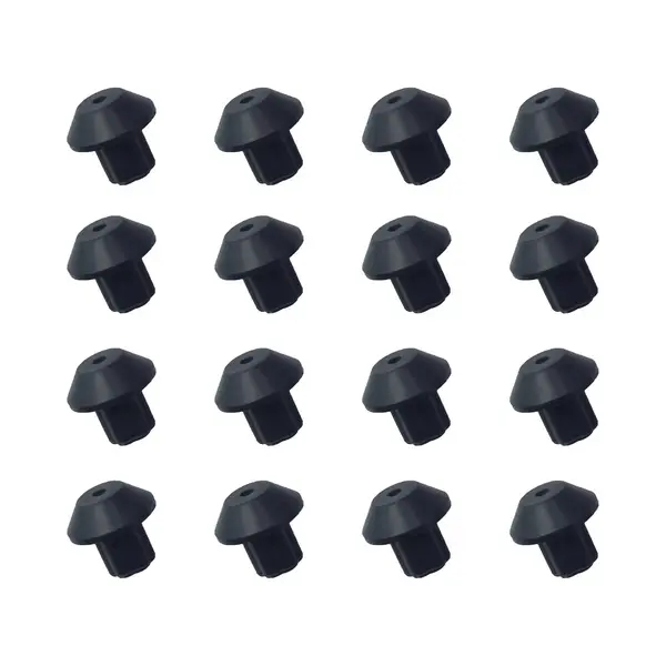 Voetje Voor Gasfornuis - 16 Stuks - Kookplaataccessoires - Rubberen Voet Dopjes Gasfornuis - Rubber Dopje Voor Pannendrager - Vervanging - Zwart - thumbnail