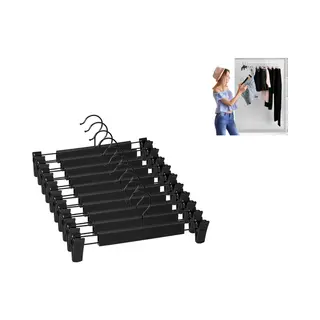 Kledinghangers - Broekhangers - Broekhangers Met Knijpers - 10 Stuks - Ruimtebesparende Kledinghangers Met Twee Steunen - Kleerhangers - Broekhangers