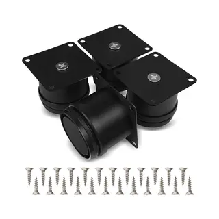 Metalen Meubelpoten - Meubeltafelpoten - Kastpoten- Meubelpoot - Tafelonderdeel - Zware Metalen Meubelen Accessoires - Zwart - 4 Stuks-50mm -