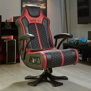 X Rocker 2020014 video game chair Console gaming chair Upholstered seat Black, Red