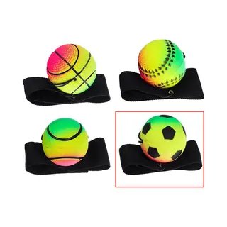 Polsretourbal - 4 Stuks - Bal Aan Touw - Reflex Bal - Rubber - Polsbal - Springbal Met Koord - Pols Returnbal Op Elastisch Touw - Bounce Back Ballen -