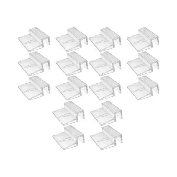 Aquarium Clip - 16 Stuks - Aquarium Houders - Kunststof - Acryl Aquarium Deksel Clip - Aquarium Glazen Deksel Clip - Glasdeksel Beugel - Universele - thumbnail