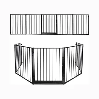 Veiligheidshekje | Tot 304cm Breed | Veiligheidshek Met Vergrendeling Indicator | Barrier Dierenhek | Zwart