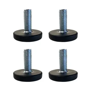 Furniture Legs Europe Fle - Zwarte Stelvoeten 3 Cm M8 - Set Van 4 - Kunststof Verstelbare Stelvoeten Voor Bank, Kast En Bed