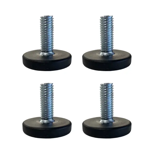 Furniture Legs Europe Fle - Zwarte Stelvoeten 3 Cm M8 - Set Van 4 - Kunststof Verstelbare Stelvoeten Voor Bank, Kast En Bed thumbnail