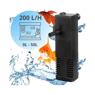 Hidom Aquariumfilter 200L/H 0L-50L – Aquarium Filter Pomp – Zuurstofpomp Aquarium - Aquarium Pomp Met Filter