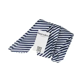 Haarsoires Haarband Haarsjaaltje 180cm - Gestreept Patroon - Blauw Wit - Haarlint - Haaraccessoire Sjaaltje - Perfect Om Te Wikkelen Of Te Knopen