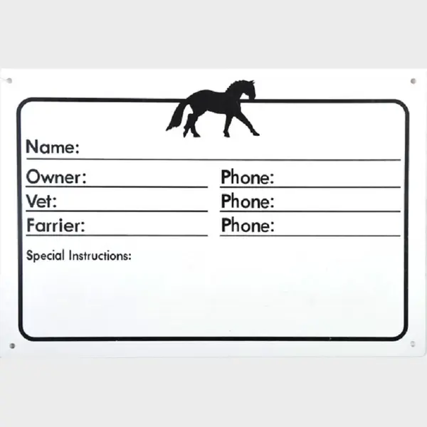 Horze Stalbord - Naambord Paard thumbnail
