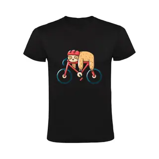 Sol's Koala Op Een Fiets Heren T-shirt | Dieren | Fietsen | Lui | Moe | Slapen | Slaap | Grappig | Zwart