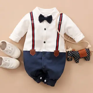 Baby Strikje Jarretel Jumpsuit Voor Heren (59cm)