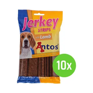 Antos Jerkey Strips Lam - Hondensnack - 20 Stuks - 10 Verpakkingen