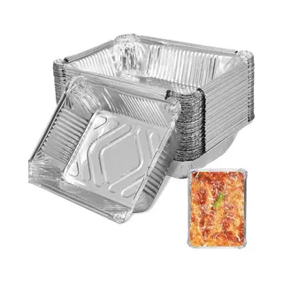 Bbq Aluminiumfolie Bakjes - Per 5 Stuks - Anti-aanbaklaag - Bakpan - Veilig Bbq'en - Aluminium Schaal Bbq - Bbq Gadgets - Bbq Gereedschap -