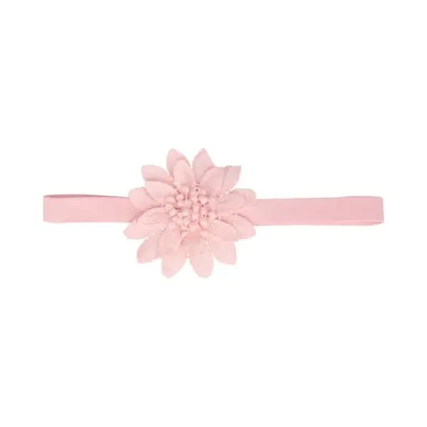 Haarsoires Haarband Bloem - Gehaakt 10cm - Pastel – Roze thumbnail