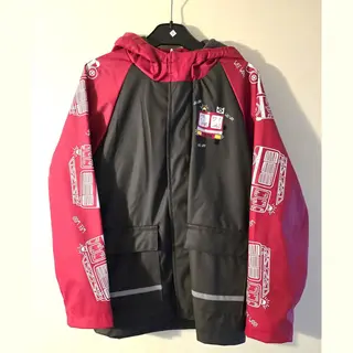 Regenjas Jongens Brandweerauto Rood Maat 92/98