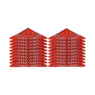 Boerenzakdoek Rood 20 Stuks - Bandana Rood - Zakdoek Rood
