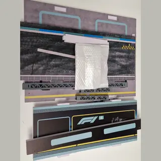 SDmodelcartuning Mercedes Amg F1 Pitbox Diorama - Bouwkit Met Led Verlichting