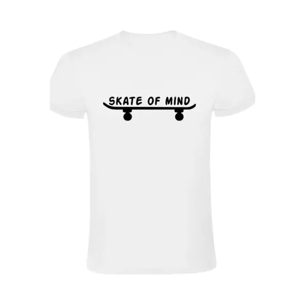 Sol's Skate Of Mind Heren T-shirt | Skateboard | Sport | Halfpipe | Wit thumbnail