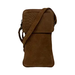 Dstrct Limited Leren Suede Telefoontasje Cognac