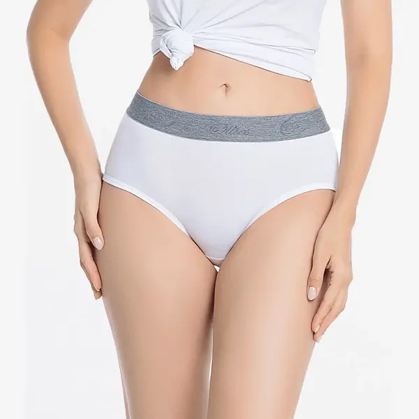 Ollies Fashion Slip Dames Bamboe Brief Wit thumbnail