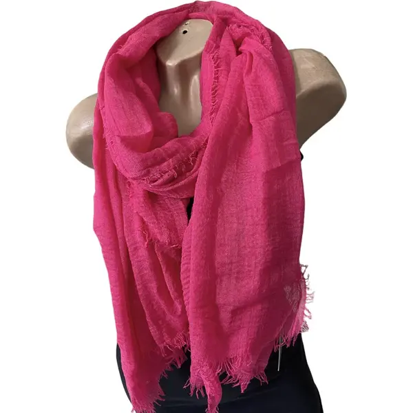 Dames Effen Kleur Sjaal 2# Fuxia thumbnail