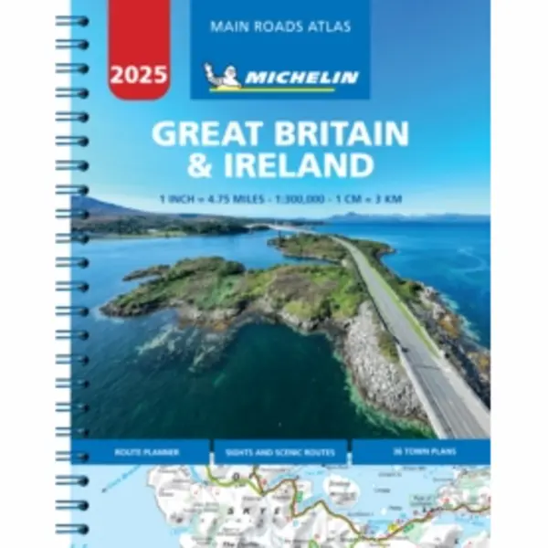 Michelin Editions des Voyages Great Britain & Ireland 2025 - Mains Roads Atlas (A4-Spiral) thumbnail