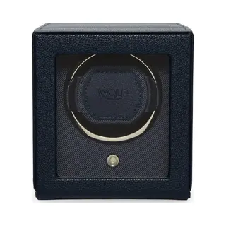 Wolf Cub Single Watch Winder With Cover In Navy