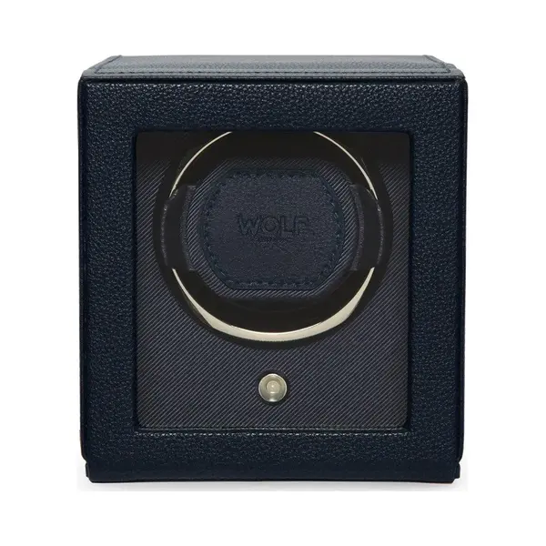 Wolf Cub Single Watch Winder With Cover In Navy thumbnail