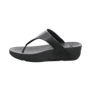 Fitflop Women's Lulu Leather Flip Flops, Toe-Post Sandals, Comfortable With Natural Arch Support - Black - 8 Uk