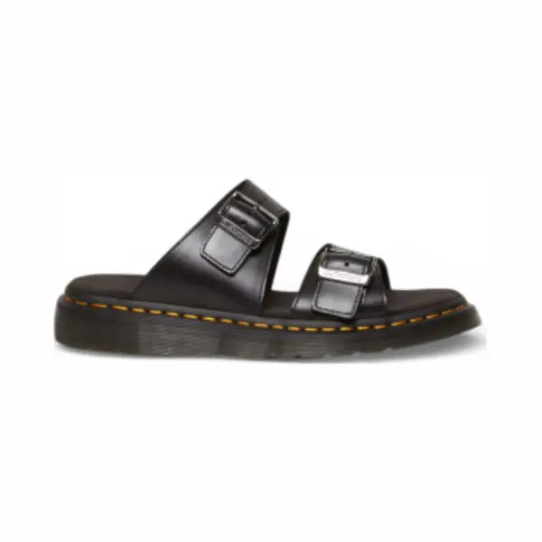 Dr. Martens Josef Leder Buckle Slide Sandalen In Schwarz, Größe, 40 thumbnail