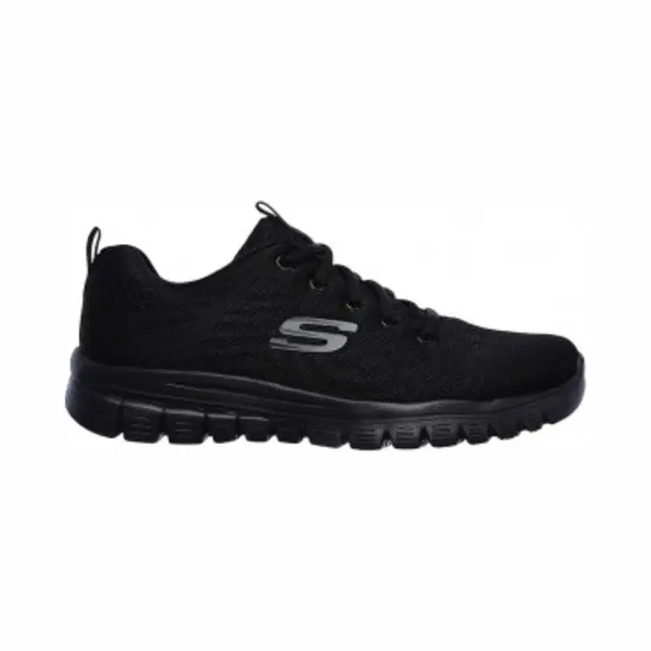 Skechers Damen Graceful Get Connected Sneakers, Black Mesh Trim, 35 Eu thumbnail