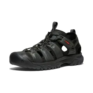 Keen Men's Targhee 3 Closed Toe Hiking Sport Sandals, Grey/Black, 9