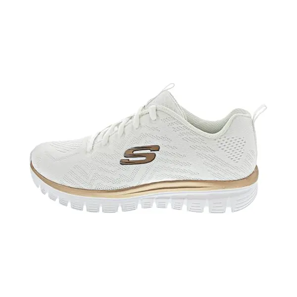 Skechers Sneakers Laag 'Graceful Get Connected' Zwart / Wit thumbnail
