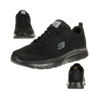 Skechers Men's Flex Advantage Sr Bendon Sneaker, Black Mesh/Water & Stain Repellent Treatment, 5.5 Uk
