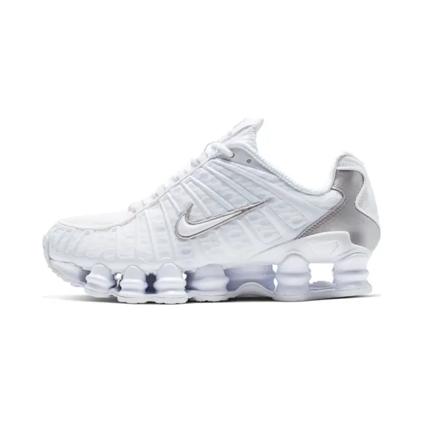 Nike Damen Shox Tl Sneaker, Mehrfarbig (White/White/Metallic Silver/Max Orange 000), 40 Eu thumbnail