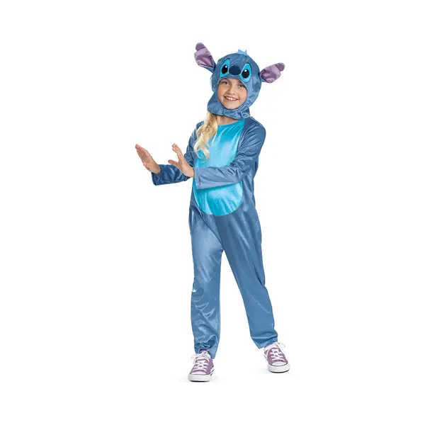 Disguise Disney Lilo & Stitch Stitch Fancy Dress for Kids, Official Disney by , Stitch Jumpsuit for Kids, Includes Hood with Dimensional Ears and Soft Fabric, 5-6 Years thumbnail