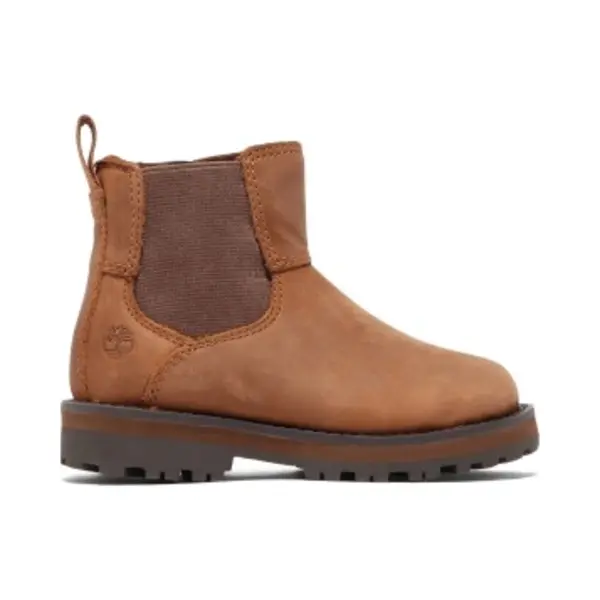 Timberland Unisex Für Kinder. TB0A28PC3581 Braune Courma Chelsea-Lederstiefel (22), Wohnung, Reißverschluss, Klettverschluss, Lässig, Kinder thumbnail