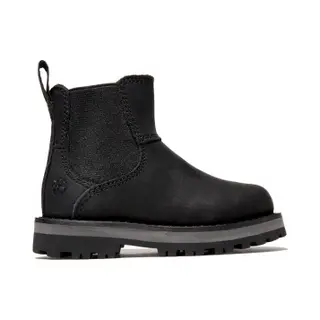 Timberland Unisex For Kids. TB0A28P10011 Courma Chelsea Leather Boots (28), Black, Flat, Zip, Velcro, Casual, Children's Fashion