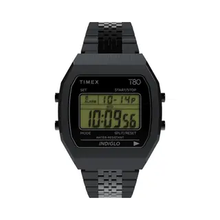 Timex Digitaluhr »Timex Lab Timex 80« Quarzuhr, Armbanduhr, Herrenuhr, Edelstahlarmband