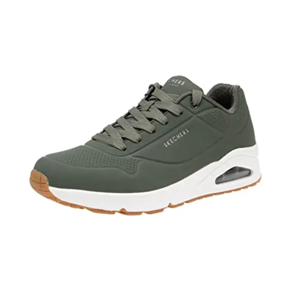 Skechers Uno Stand On Air Sneakers Voor Dames, Wit/Navy Blauw thumbnail
