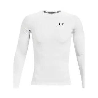 Under Armour Ua Hg Armour Comp Ls Heren Sporttrui - Wit - Zwart