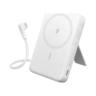 Anker Zolo Magnetische Powerbank, 10K Kabelloses Ladegerät, 30W Max. Schnellladen, Integriertes Usb-C Kabel & Ständer, Für IPhone 17/16/15 Serie,