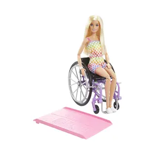 Barbie Fashionistas Barbie-Puppe mit Rollstuhl und Rampe, blond, Barbie