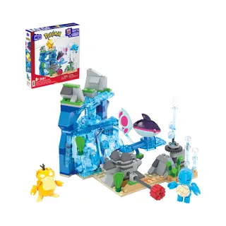Mega Pokémon Aquatic Adventure Building Toy Kit, with 3 Action Figures (319 Pieces) for Kids
