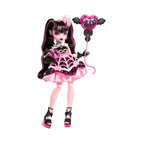 Monster High Scary Sweet Birthday Draculaura Doll in Party Dress with Balloon & Gift thumbnail