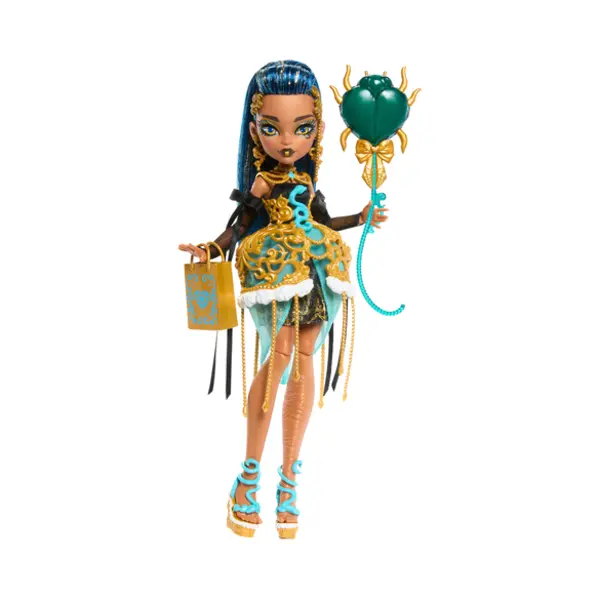 Monster High Scary Sweet Birthday Cleo De Nile Doll in Party Dress with Balloon & Gift thumbnail