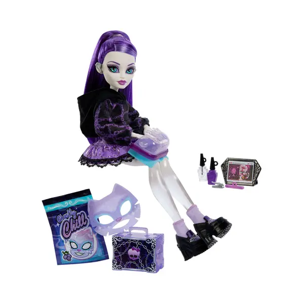 Monster High Self-Scare Secrets Spectra Vondergeist Fashion Doll with 13 Realistic Accessories thumbnail