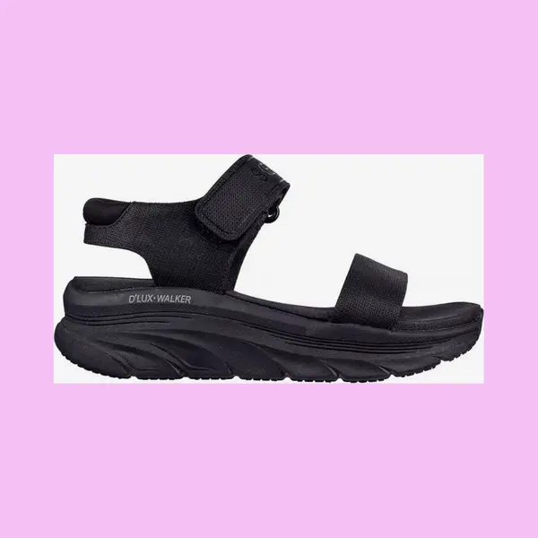 Skechers D'Lux Walker - New Block Damen Sandalen Schwarz - 35 thumbnail