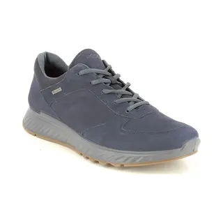 Ecco Exostride Gtx Navy Nubuck Mens Trainers 835304-01303 In A Plain Leather In Size 45