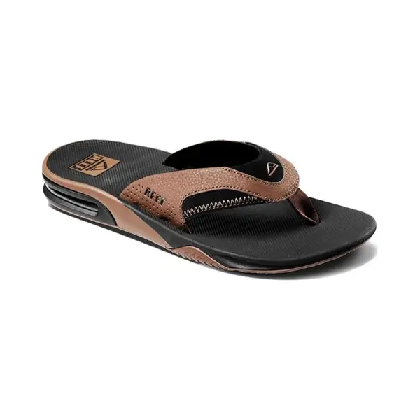 Reef Zehentrenner Sandale Herren Fanning, Black And Tan, 46 Eu thumbnail