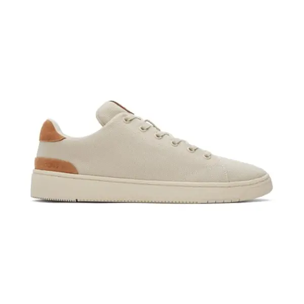Toms BrandName Lightweight Lace-Up Sneakers For Everyday Style With Breathable Textile & Leather Uppers thumbnail